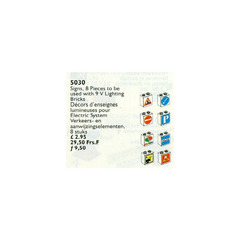 LEGO Signs for Use with Lighting Bricks 9V Set 5030