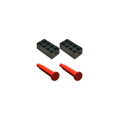 LEGO Wheel Bricks with Large Red Train Wheels Set 1143