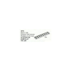 LEGO Plates 2 x 8 White Set 5076