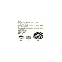LEGO Wheels with 43 and 24 mm Tyres Set 5265