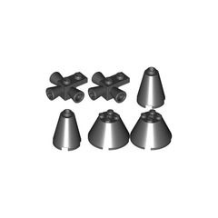 LEGO Black Rocket Tops Set 1212-1