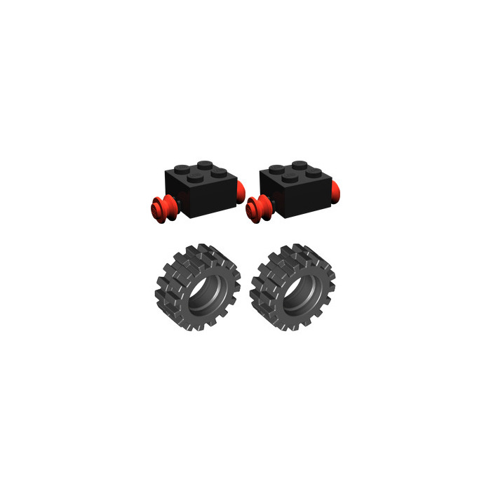 LEGO Axle Brick with Small Wheels Set 40-2