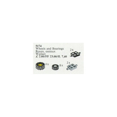 LEGO Wheels and Bearings (Grooved Tyres and Hubs) Set 5174