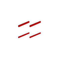 LEGO Red beams Set 1224-1