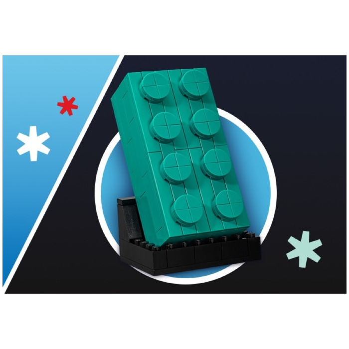 LEGO Buildable 2x4 Teal Brick Set 6346102