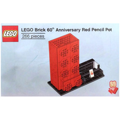 LEGO Brick 60th Anniversary Red Pencil Pot Set 6258618