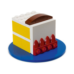 LEGO Birthday Cake Set with Blue Base 40048-1
