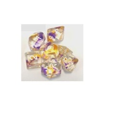 Poly 7 Dice Set: Violet Swirl