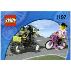 LEGO Telekom Race Cyclist and Television Motorbike Set 1197-1