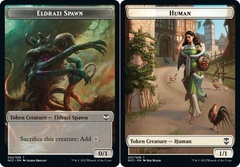 Eldrazi Spawn (002) // Human (007) Double-Sided Token