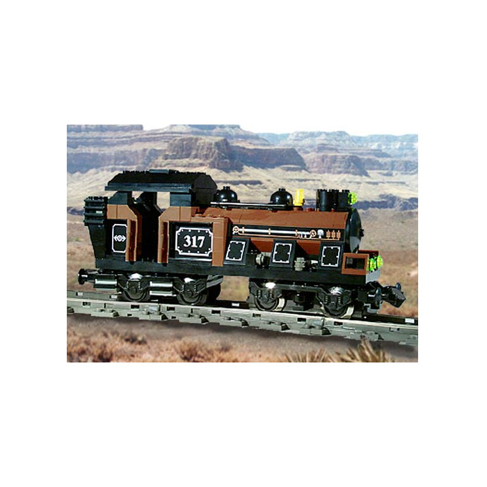 LEGO Large Train Engine with Brown Bricks Set