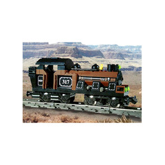 LEGO Large Train Engine with Brown Bricks Set