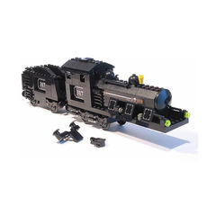 LEGO Large Train Engine and Tender with Black Bricks (Motorizable) Set 4186868