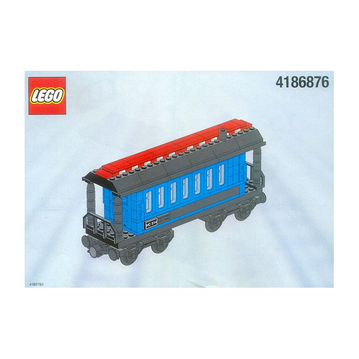 LEGO Blue Passenger Wagon (White Box) Set 4186876