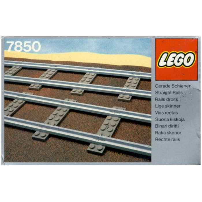 LEGO 8 Straight Rails Grey 4.5V Set 7850