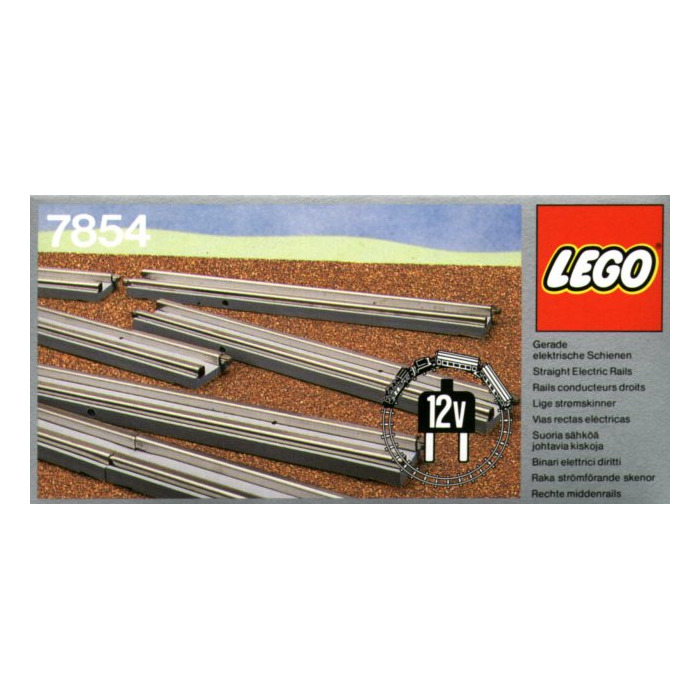 LEGO 8 Straight Electric Rails Grey 12V Set 7854
