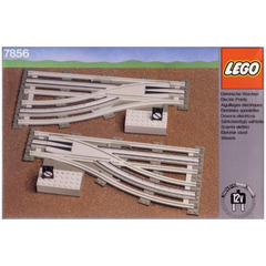 LEGO Left and Right Manual Points with Electric Rails Grey 12V Set 7856