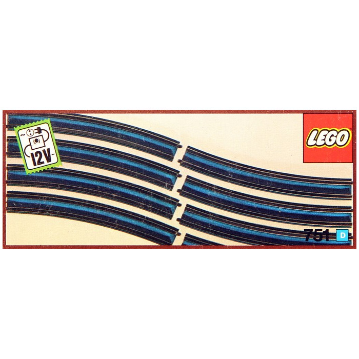 LEGO 8 Curved 12V Conducting Rails Set 751-1