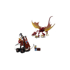 LEGO Viking Catapult versus the Nidhogg Dragon Set 7017