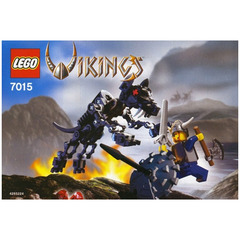 LEGO Viking Warrior challenges the Fenris Wolf Set 7015