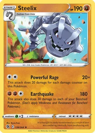 Steelix - 139/264 - Rare Non-Holo Theme Deck Exclusives