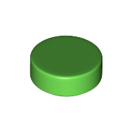 Flat Tile 1X1, Round - Bright Green