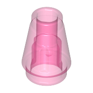 Nose Cone Small 1X1 - Transparent Medium Reddish Violet