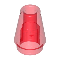 Nose Cone Small 1X1 - Transparent Red