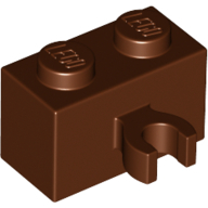 Brick 1X2 W. Horizontal Holder - Reddish Brown