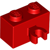 Brick 1X2 W. Horizontal Holder - Bright Red