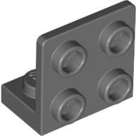 Angular Plate 1.5 Bot. 1X2 2/2 - Dark Stone Grey