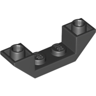 Roof Tile 1X4, Inv., Deg. 45, W/ Cutout - Black