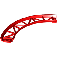 Rail 13X13, 1/4 Circle, W/ 3.2 Shaft - Bright Red