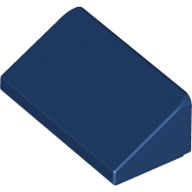 Roof Tile 1 X 2 X 2/3, Abs - Earth Blue