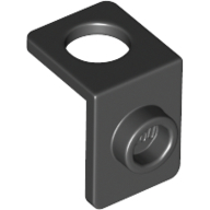 Mini Fig. Back Plate W. Knob - Black