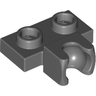 Plate 1X2 Ball Cup / Friction Middle - Dark Stone Grey