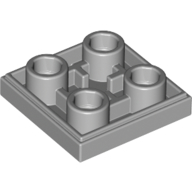 Flat Tile 2X2 Inv. - Medium Stone Grey