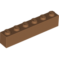 Brick 1X6 - Medium Nougat