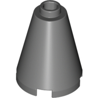 Nose Cone 2X2X2 - Dark Stone Grey