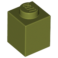 Brick 1X1 - Olive Green