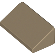 Roof Tile 1 X 2 X 2/3, Abs - Sand Yellow