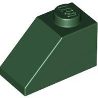 Roof Tile 1X2/45Degrees - Earth Green