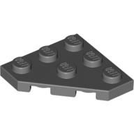 Corner Plate 45 Deg. 3X3 - Dark Stone Grey