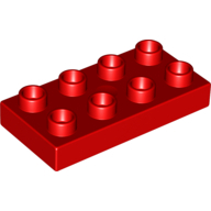 Duplo 2X4 Plate - Bright Red