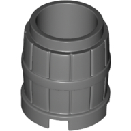 Barrel 2X2 - Dark Stone Grey