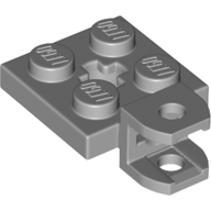 Plate 2X2 W Ball Socket W/Cros - Medium Stone Grey