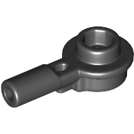 Plate 1X1 Round W/ Horizontal 3.2 Shaft - Black