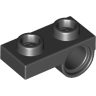 Plate 1X2 W. Horizontal Hole Minuscule4,85 Rev. - Black
