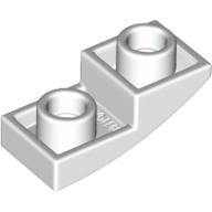Plate W/ Half Bow Inv. 1X2X2/3 - White