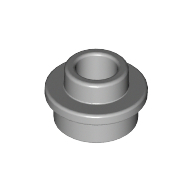 Pl.Round 1X1 W. Throughg. Hole - Medium Stone Grey